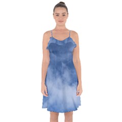 Sky Wishes  Ruffle Detail Chiffon Dress