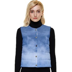 Sky Wishes  Women s Short Button Up Puffer Vest by HoneySuckleDesign