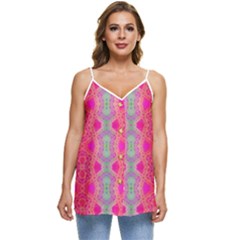 Devine Connection Casual Spaghetti Strap Chiffon Top