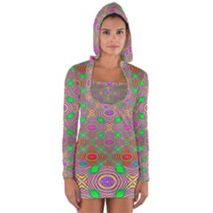 Rippled Magic Long Sleeve Hooded T-shirt by Thespacecampers