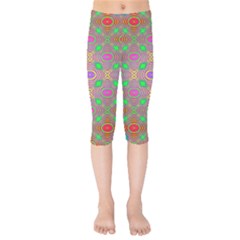 Rippled Magic Kids  Capri Leggings  by Thespacecampers