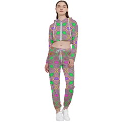 Rippled Magic Cropped Zip Up Lounge Set by Thespacecampers