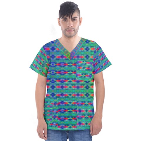 Blessings Men s V-neck Scrub Top by Thespacecampers