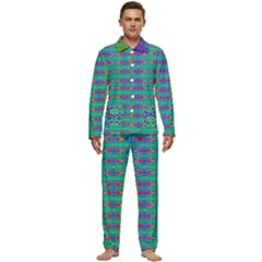 Blessings Men s Long Sleeve Velvet Pocket Pajamas Set