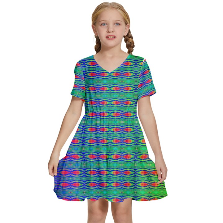 Blessings Kids  Short Sleeve Tiered Mini Dress