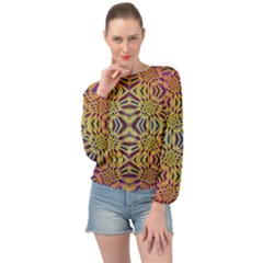 Abundant Joy Banded Bottom Chiffon Top by Thespacecampers