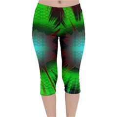 Eye To The Soul Velvet Capri Leggings  by Thespacecampers