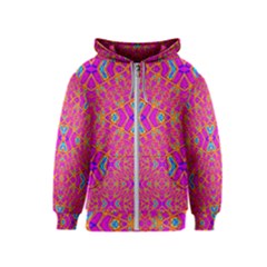 Pink Vacation Kids  Zipper Hoodie by Thespacecampers