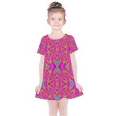 Pink Vacation Kids  Simple Cotton Dress by Thespacecampers