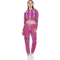 Pink Vacation Cropped Zip Up Lounge Set by Thespacecampers