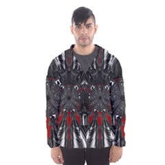 Abstract-artwork-art-fractal Men s Hooded Windbreaker