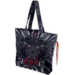 Abstract-artwork-art-fractal Drawstring Tote Bag by Sudhe