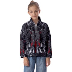 Abstract-artwork-art-fractal Kids  Half Zip Hoodie