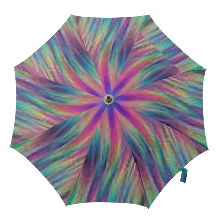 Rainbow Effect CBDOilPrincess  Hook Handle Umbrellas (Medium)