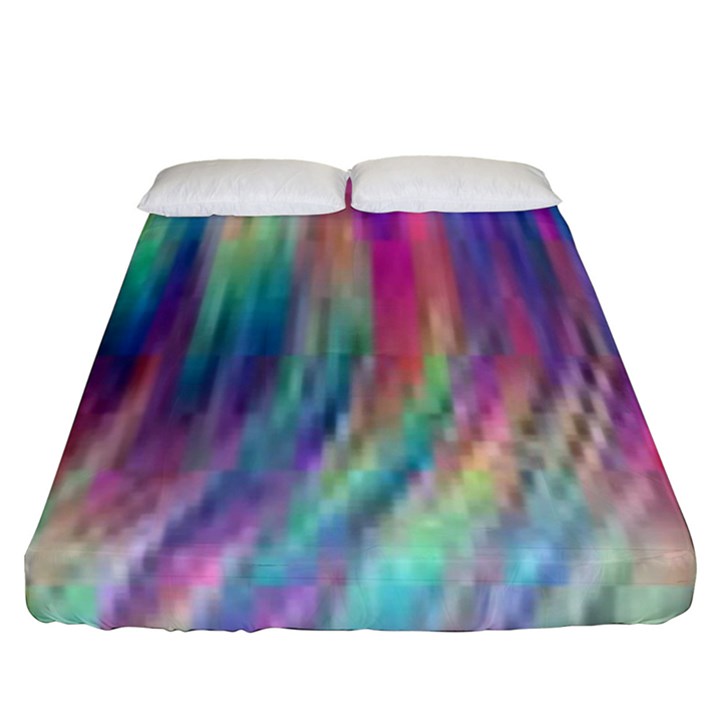 Rainbow Effect CBDOilPrincess  Fitted Sheet (California King Size)