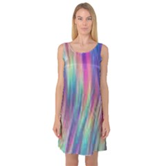 Rainbow Effect Cbdoilprincess  Sleeveless Satin Nightdress by CBDOilPrincess1