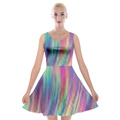 Rainbow Effect Cbdoilprincess  Velvet Skater Dress