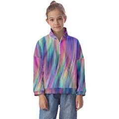 Rainbow Effect Cbdoilprincess  Kids  Half Zip Hoodie