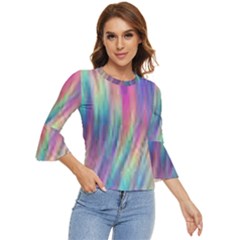 Rainbow Effect Cbdoilprincess  Bell Sleeve Top