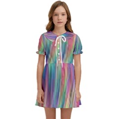 Rainbow Effect Cbdoilprincess  Kids  Sweet Collar Dress by CBDOilPrincess1