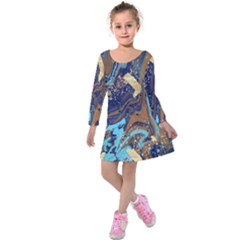 My Pour Cup Painting 5 Cbdoilprincess Kids  Long Sleeve Velvet Dress