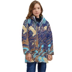 My Pour Cup Painting 5 Cbdoilprincess Kid s Hooded Longline Puffer Jacket by CBDOilPrincess1