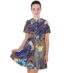 My Pour Cup Painting 5 Cbdoilprincess Short Sleeve Shoulder Cut Out Dress  by CBDOilPrincess1