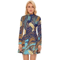 My Pour Cup Painting 5 Cbdoilprincess Long Sleeve Velour Longline Dress