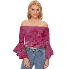 My Pour Cup Painting 1 Cbdoilprincess  Off Shoulder Flutter Bell Sleeve Top