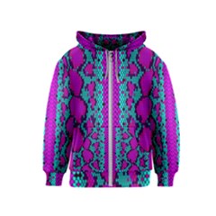 Snake Print Cbdoilprincess Kids  Zipper Hoodie