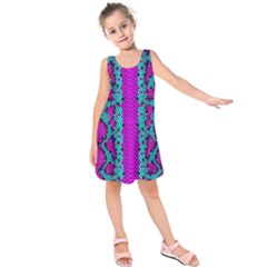 Snake Print Cbdoilprincess Kids  Sleeveless Dress by CBDOilPrincess1