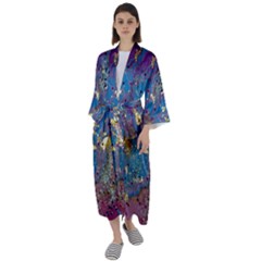 My Pour Cup Painting 7 1 Cbdoilprincess  Maxi Satin Kimono by CBDOilPrincess1