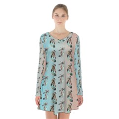 My Tomahawks Cbdoilprincess Long Sleeve Velvet V-neck Dress