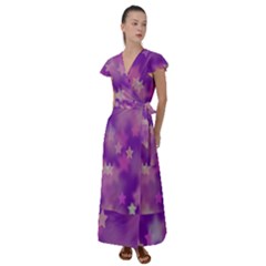 Hd-wallpaper-b 019 Flutter Sleeve Maxi Dress by nate14shop