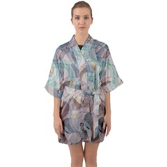 Hd-wallpaper-b 020 Half Sleeve Satin Kimono  by nate14shop