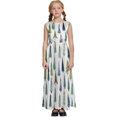 Christmas Tree Kids  Satin Sleeveless Maxi Dress by nate14shop