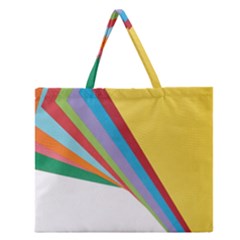 Paper Zipper Large Tote Bag by nate14shop