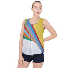 Paper Bubble Hem Chiffon Tank Top by nate14shop