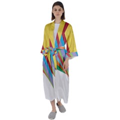 Paper Maxi Satin Kimono