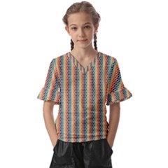 Digitalart Kids  V-neck Horn Sleeve Blouse by Sparkle