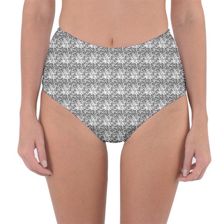 Digitalart Reversible High-Waist Bikini Bottoms