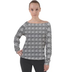 Digitalart Off Shoulder Long Sleeve Velour Top by Sparkle