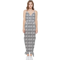 Digitalart Sleeveless Tie Ankle Chiffon Jumpsuit by Sparkle