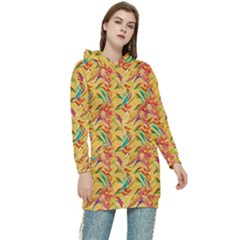 Pattern- B 001 Women s Long Oversized Pullover Hoodie by nate14shop