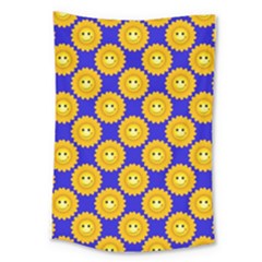 Pattern Sun-flower Large Tapestry by nate14shop