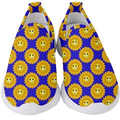 Pattern Sun-flower Kids  Slip On Sneakers by nate14shop