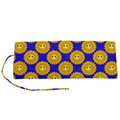 Pattern Sun-flower Roll Up Canvas Pencil Holder (s)