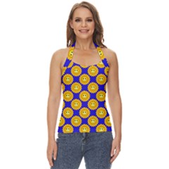 Pattern Sun-flower Basic Halter Top by nate14shop