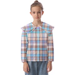 Plaid Kids  Peter Pan Collar Blouse by nate14shop