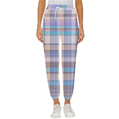 Plaid Cropped Drawstring Pants by nate14shop